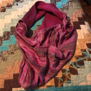 Pink infinity scarf